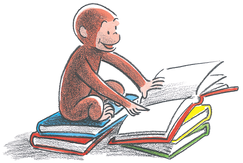 Curious George reading