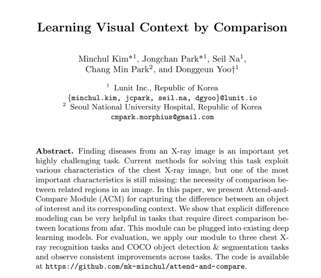 Learning Visual Context by Comparison paper, 2020